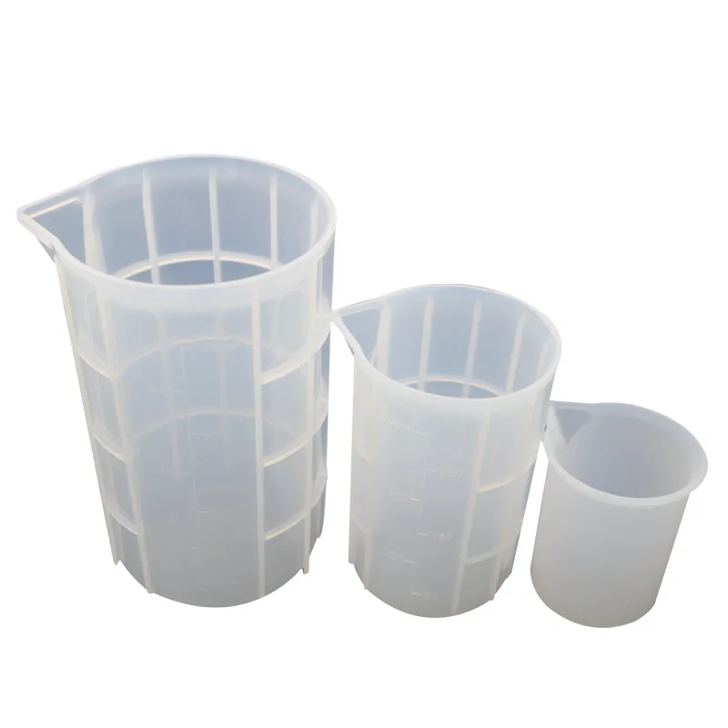 

Silicone Measure Cup For Epoxy Resin Craft Making Work, Customized colors