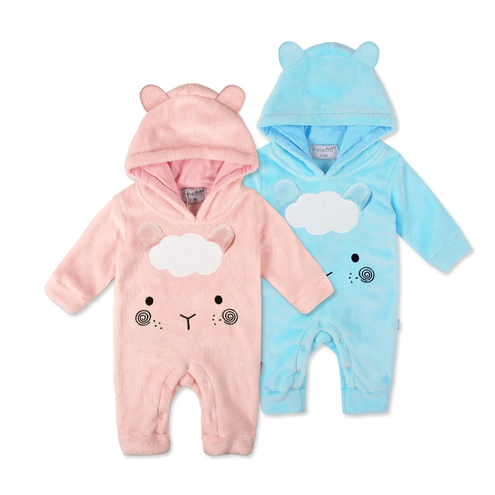 

The Most popular Baby Winter Clothing Ready to Ship Baby Rompers Foshan-Petelulu Hooded Baby Jumpsuit Animal Sheep Wholesale