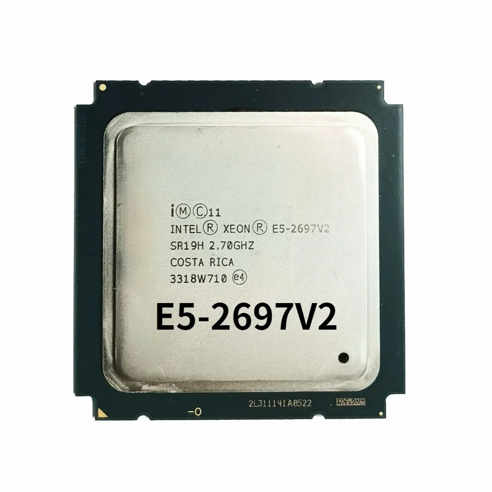 

used Intel xeon e5 2697 v2 2.7GHz 30M QPI 8GT/s LGA 2011 SR19H C2 E5 2697v2 CPU Processor 100% normal work