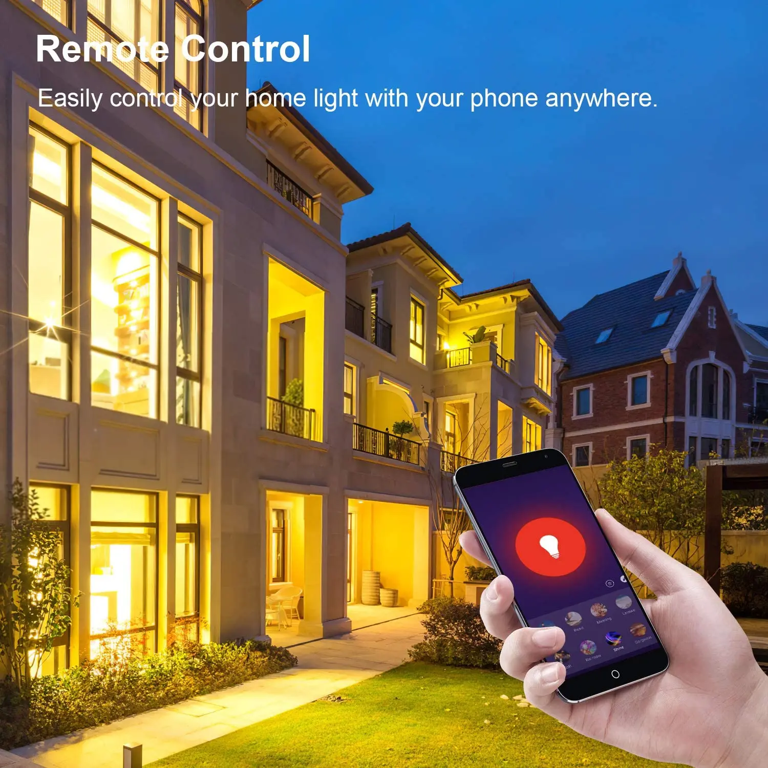 Yarrae Smart LED WIFI Light Bulb with Timer Sunrise Sunset light Function 50w Equivalent E27 Dimmable