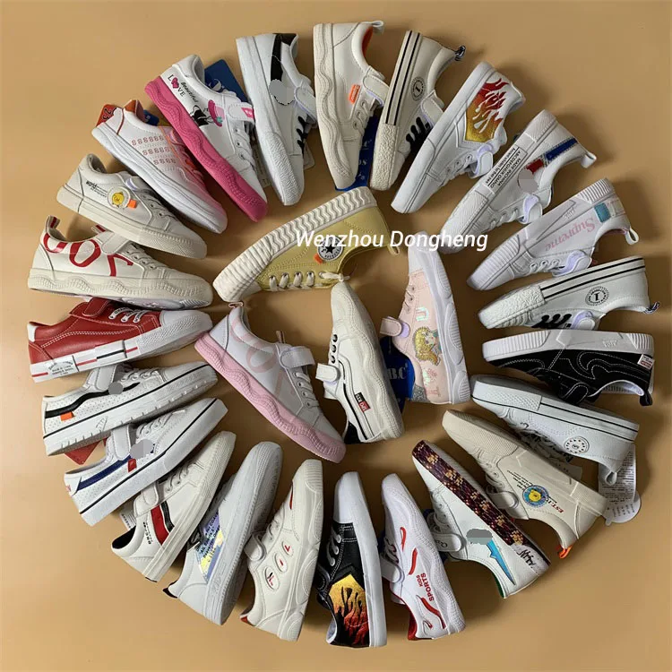 

KH5141 Precision stock special offer chaussures wenzhou dongheng trading canvas children's casual shoes white, Mixed