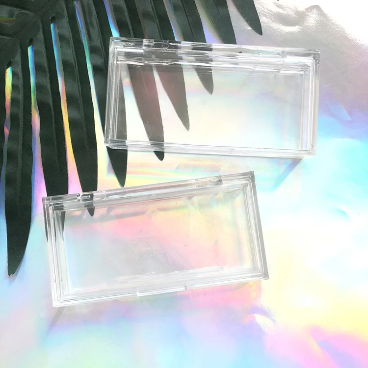 

Empty Clear Eyelashes Acrylic Box Lash Packaging Without Logo, All can accept