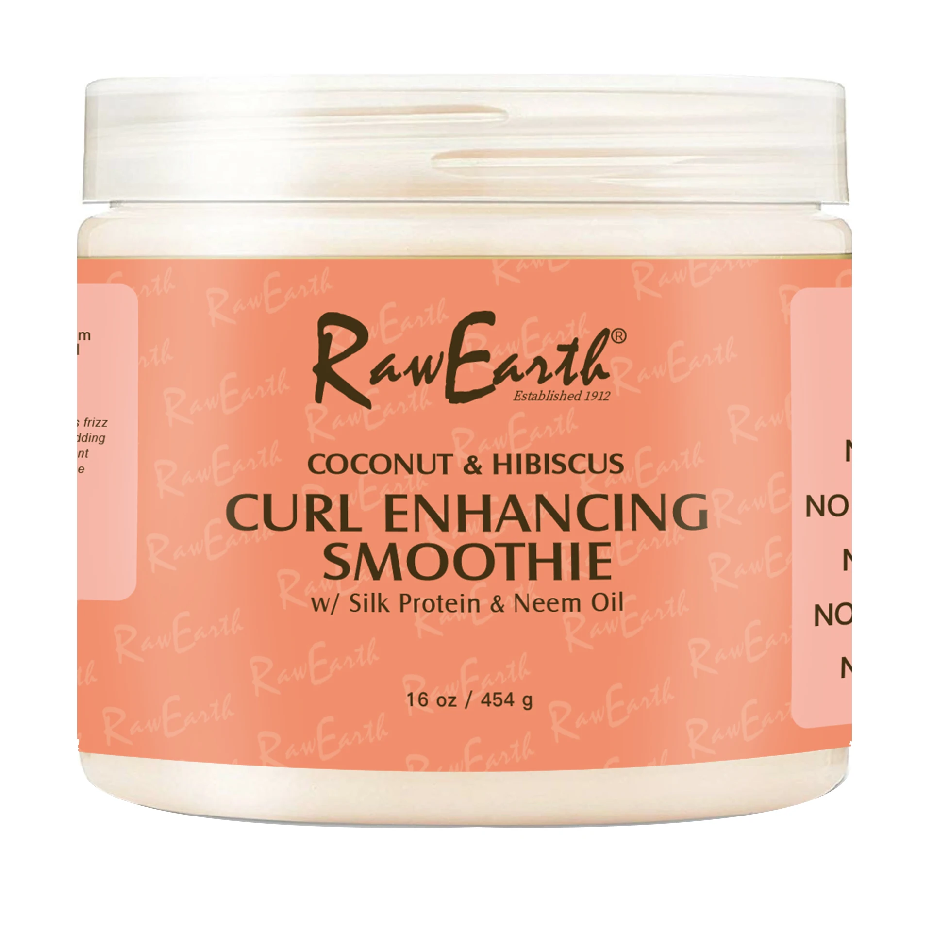 

Raw Earth Hydration and Shine hair cream Coconut Hibiscus Curl Enhancing Smoothie for Defining Curls