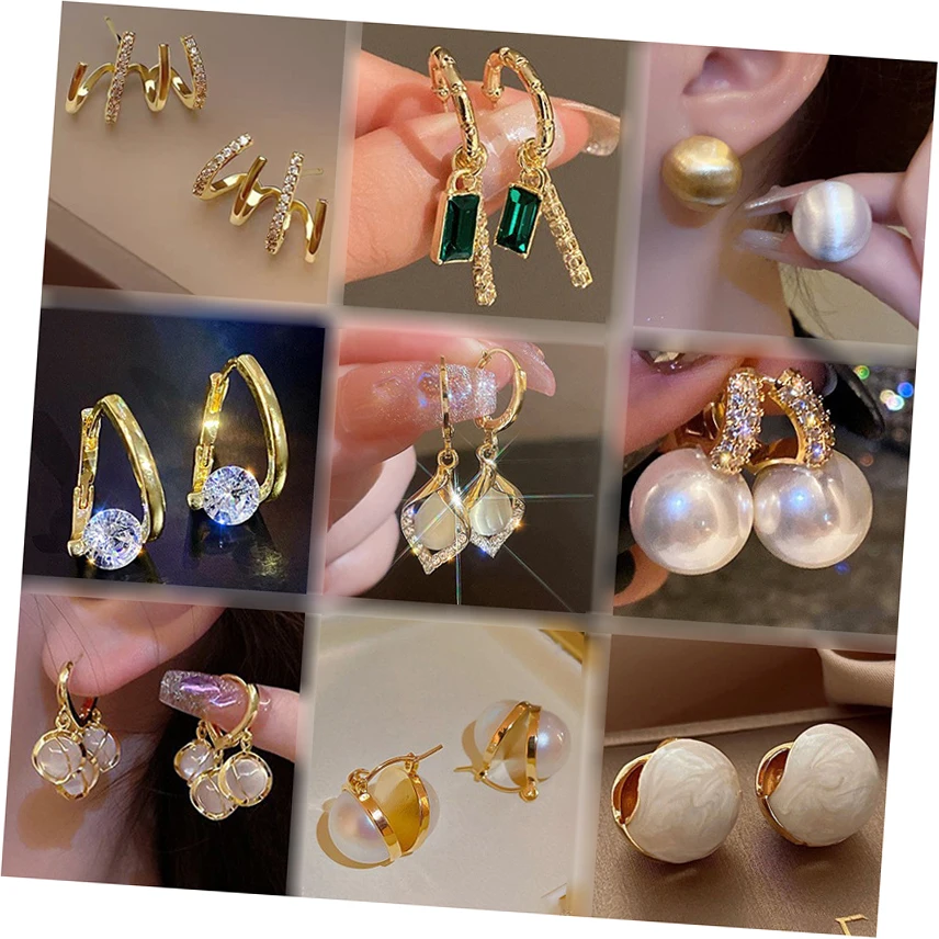 Top Quality Shiny S925 Silver Needle Gold Pearl Rhinestone Earrings For Women Fashion Zircon Butterfly Tassel Earrings