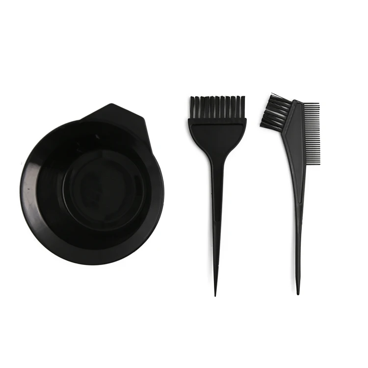 

Wholesale 3 Piece Plastic Bowl Brush Comb Disposable Hair Color Dye Kit Tool Set, Custom