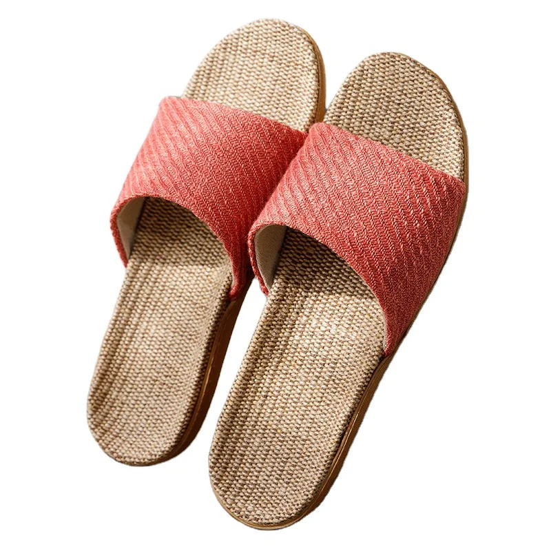 

Wholesale Supplies women flax slippers sandals Good Looking Unisex men flax slippers outdoor, As picture