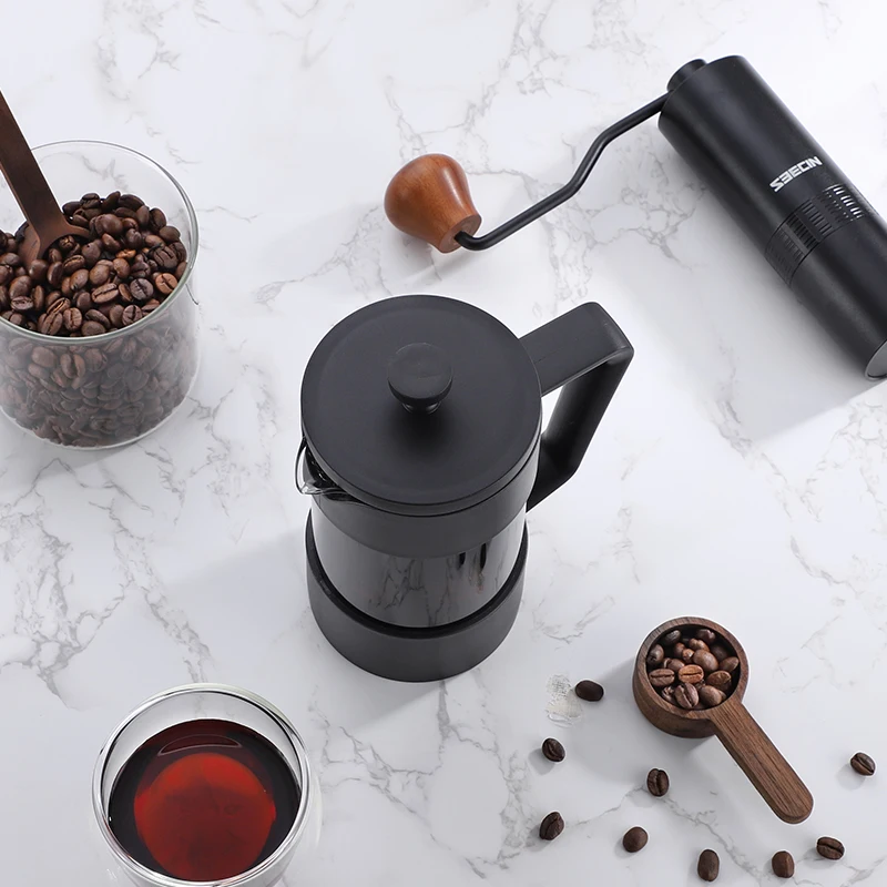 

600ml French Press Black Color Coffee Press Portable For Use Household Coffee&Tea Sets French Press Coffee Maker