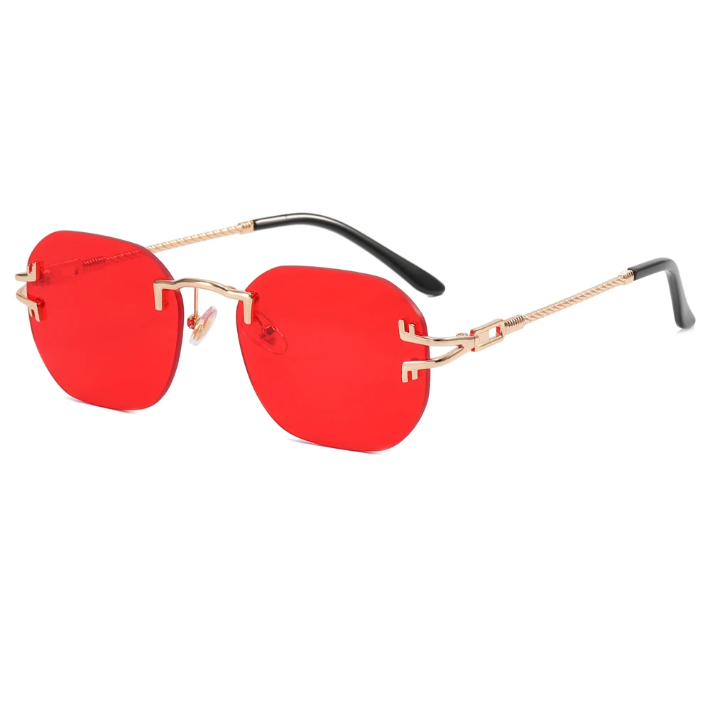 

Superhot Eyewear 65000 Fashion 2022 Men Women Small Rectangle Rimless Sunglasses