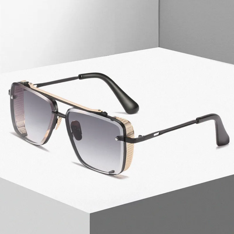 

Hot Sale 2021 Steam Punk Eyewear Fashion Metal Frame Sun Glasses UV400 Gradient Color Sunglasses