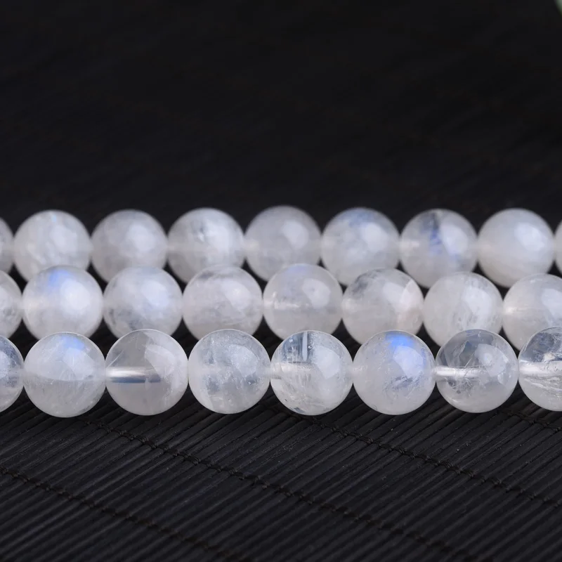 

Factory Stock Natural Tier-3A Loose Round Blue Reflective Strand Beads Moonstone