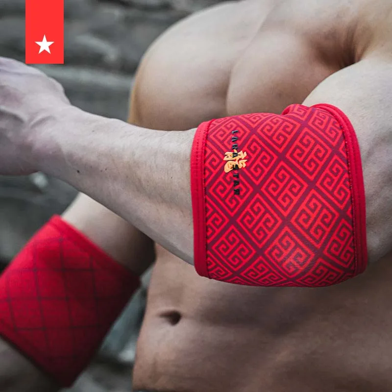 LS0524 Custom Logo Fitness Elbow Brace Compression Elbow Sleeve Powerlifting