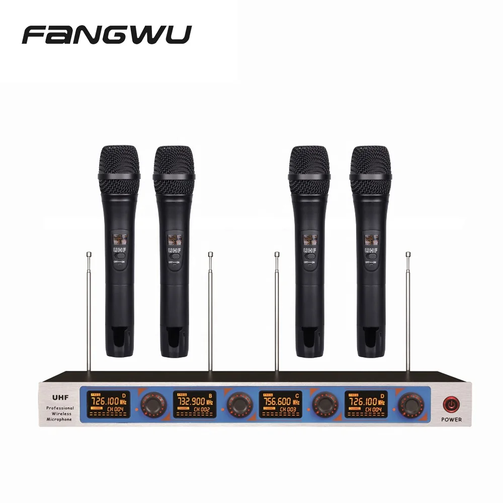 

High Quality Uhf VHF Wireless Professional Karaoke Mic Microphone, Black