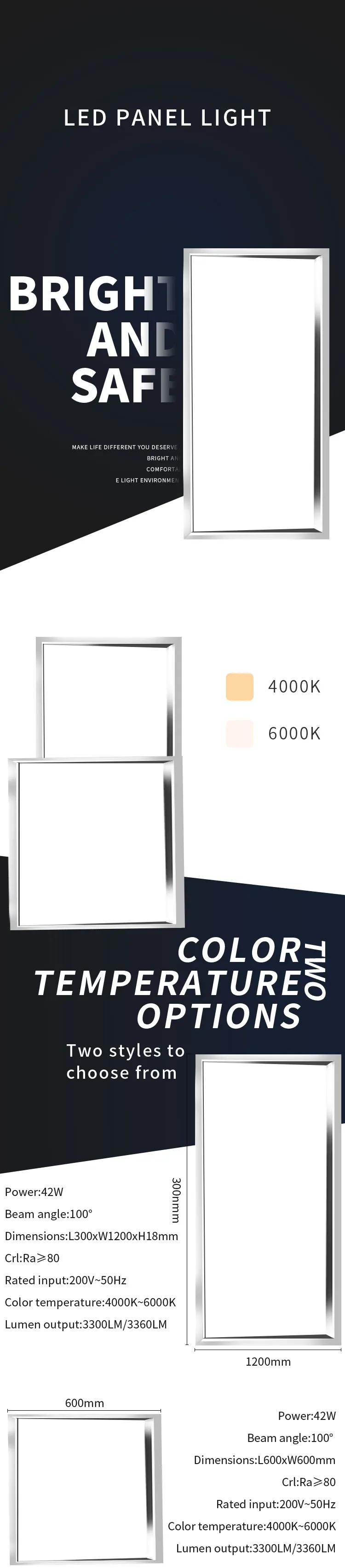 5 Years Warranty Embedded Led Panel Light Ceiling Covers 2x4 Panel Light Ceiling Covers 2x4