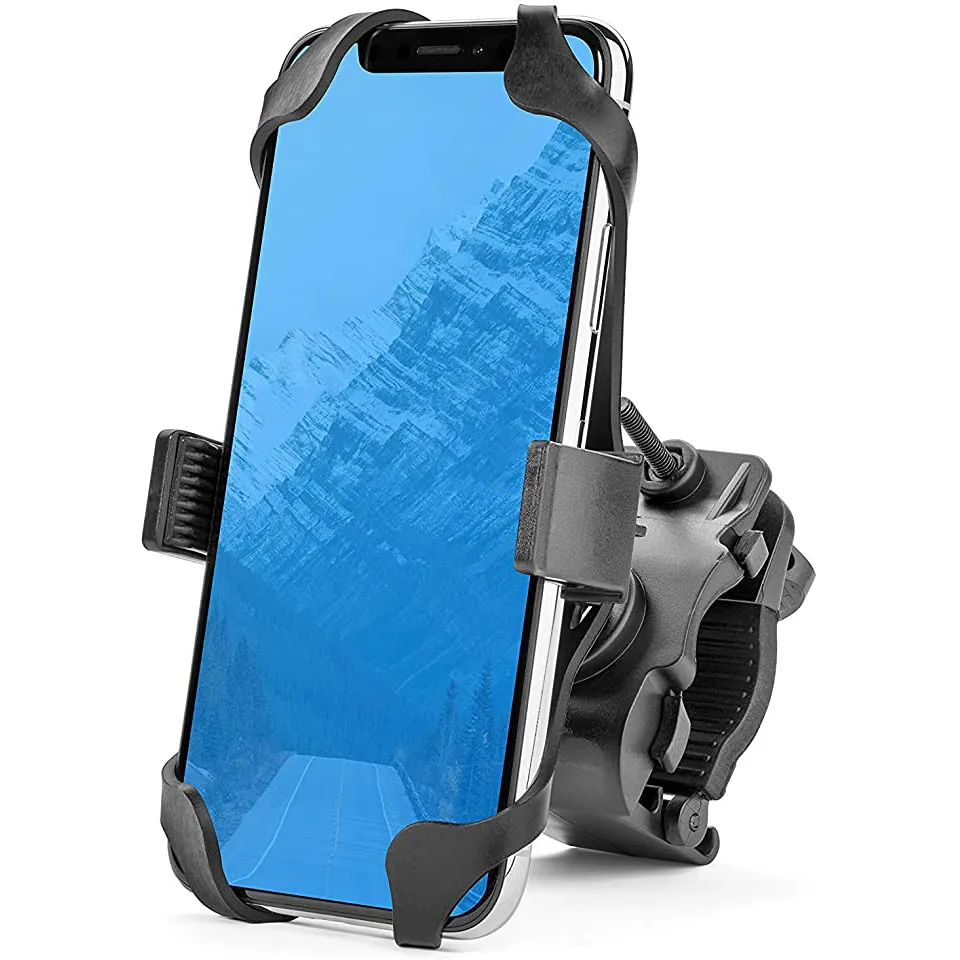 

RTS Universal Adjustable Bicycle Handlebar Cell Phone Holder Premium Bike Phone Mount For Motorcycle Electric Bike, Black,red