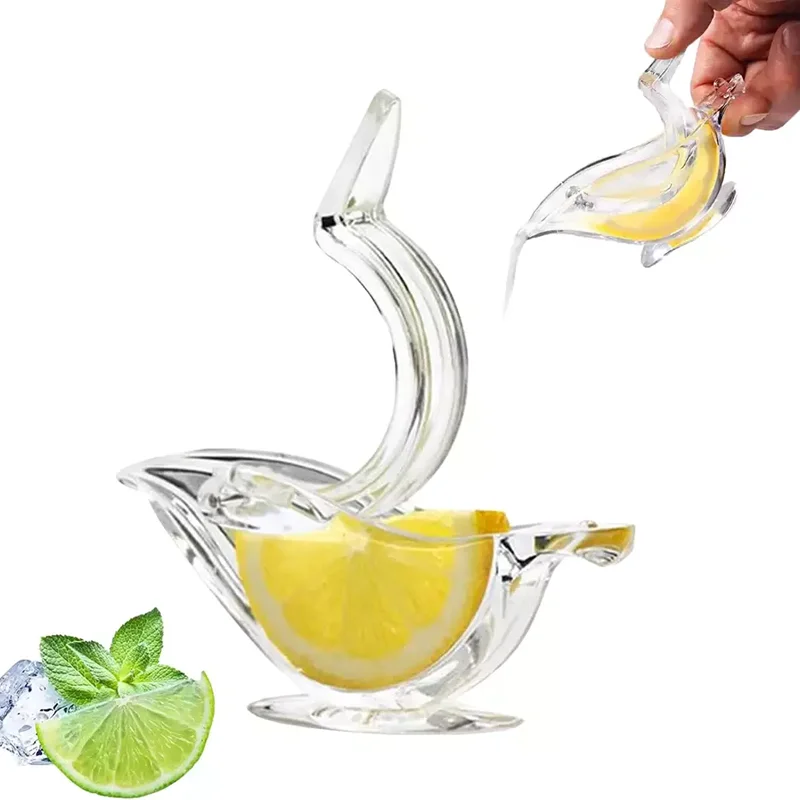 

Hot Sale Glass Acrylic Crystal Press Lime Juicer Kitchen Tools Dinner Plate Elegance Press Art Bird Lemon Squeezers