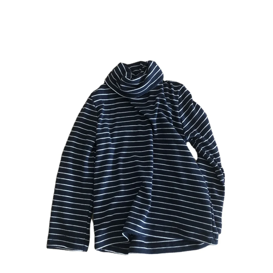 

New high collared stripes in Autumn and winter Korean leisure children soft stripe bottom shirts girls top for wholesale, As pic shows, we can according to your request also