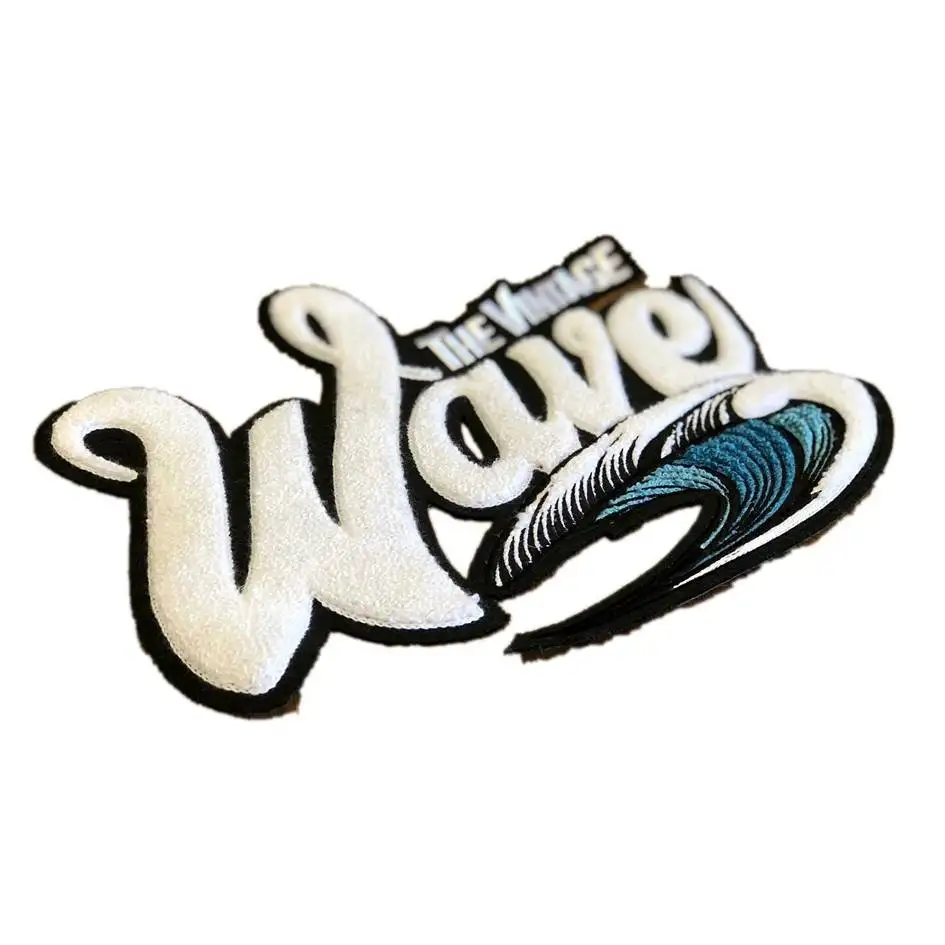 

embroidered logo badge chenille custom patches for sweatshirt