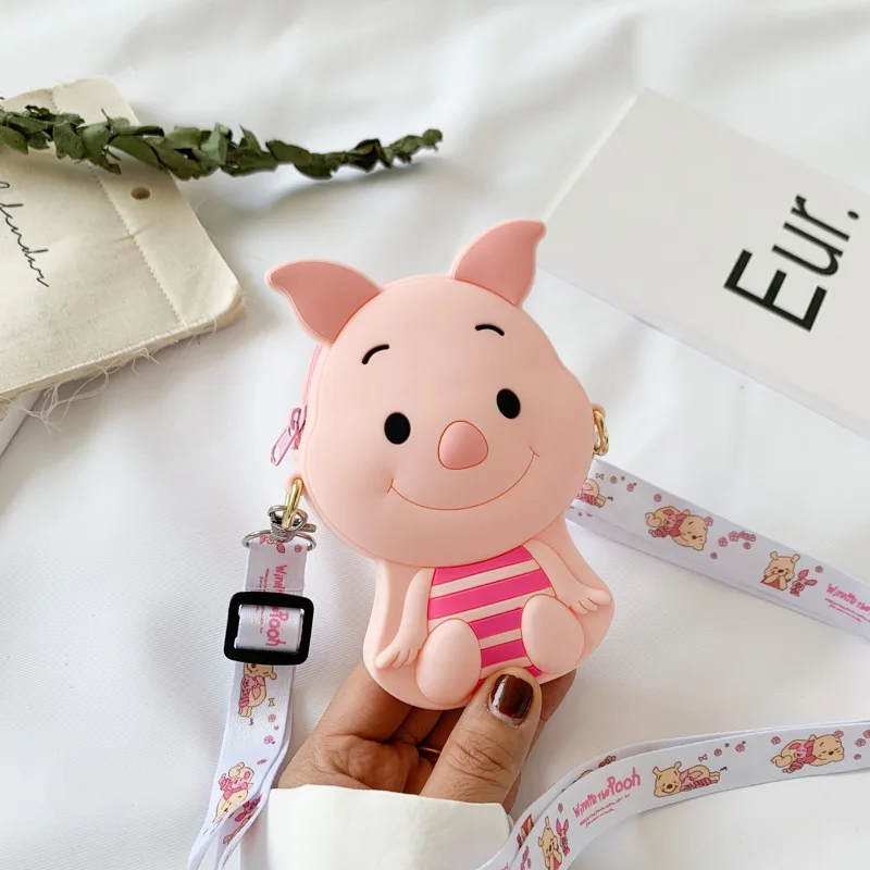 

Lovely Kawaii Pink Pig Cartoon Animal Women Girls Kids Wallet Multicolor Silicone Coin Bag Purse cute coin bags, 40 cartoon characters for choose