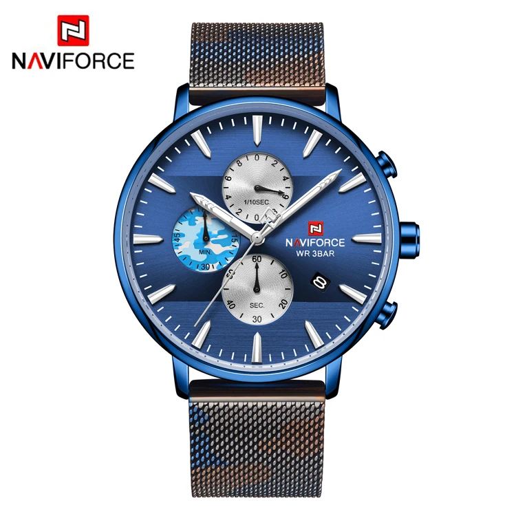 

NAVIFORCE 9169 Mens Watches Luxury Fashion Quartz Camouflage Watch Waterproof Sport Steel Military Wrist Watch Relogio Masculino