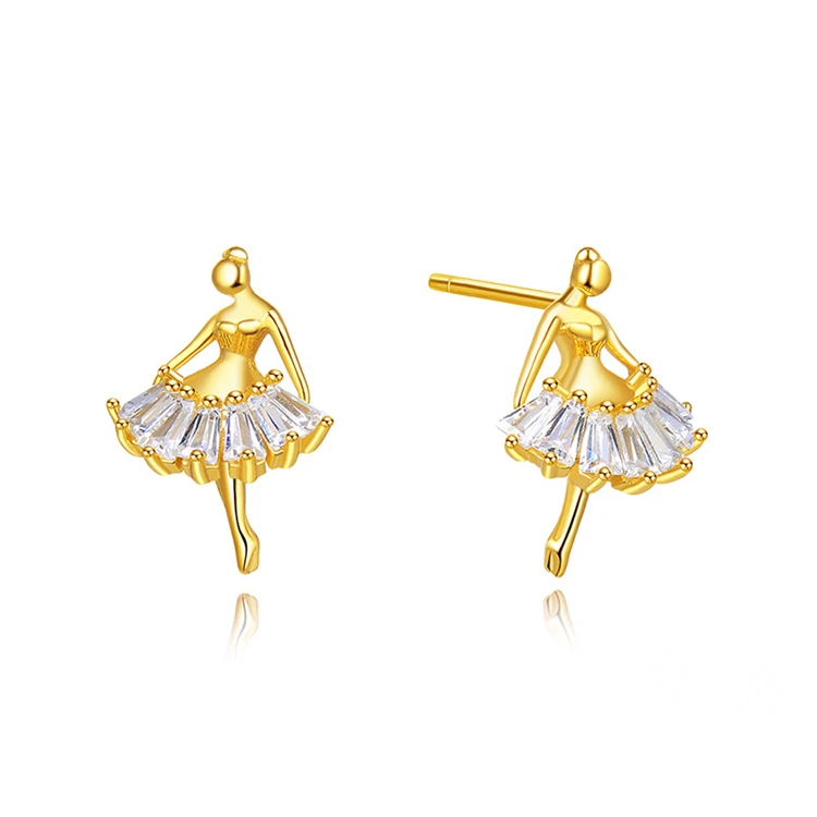 

Nickel Free Lead Free 18k Gold Plated Earring Fashion 925 Sterling Silver Stud Earrings For Women