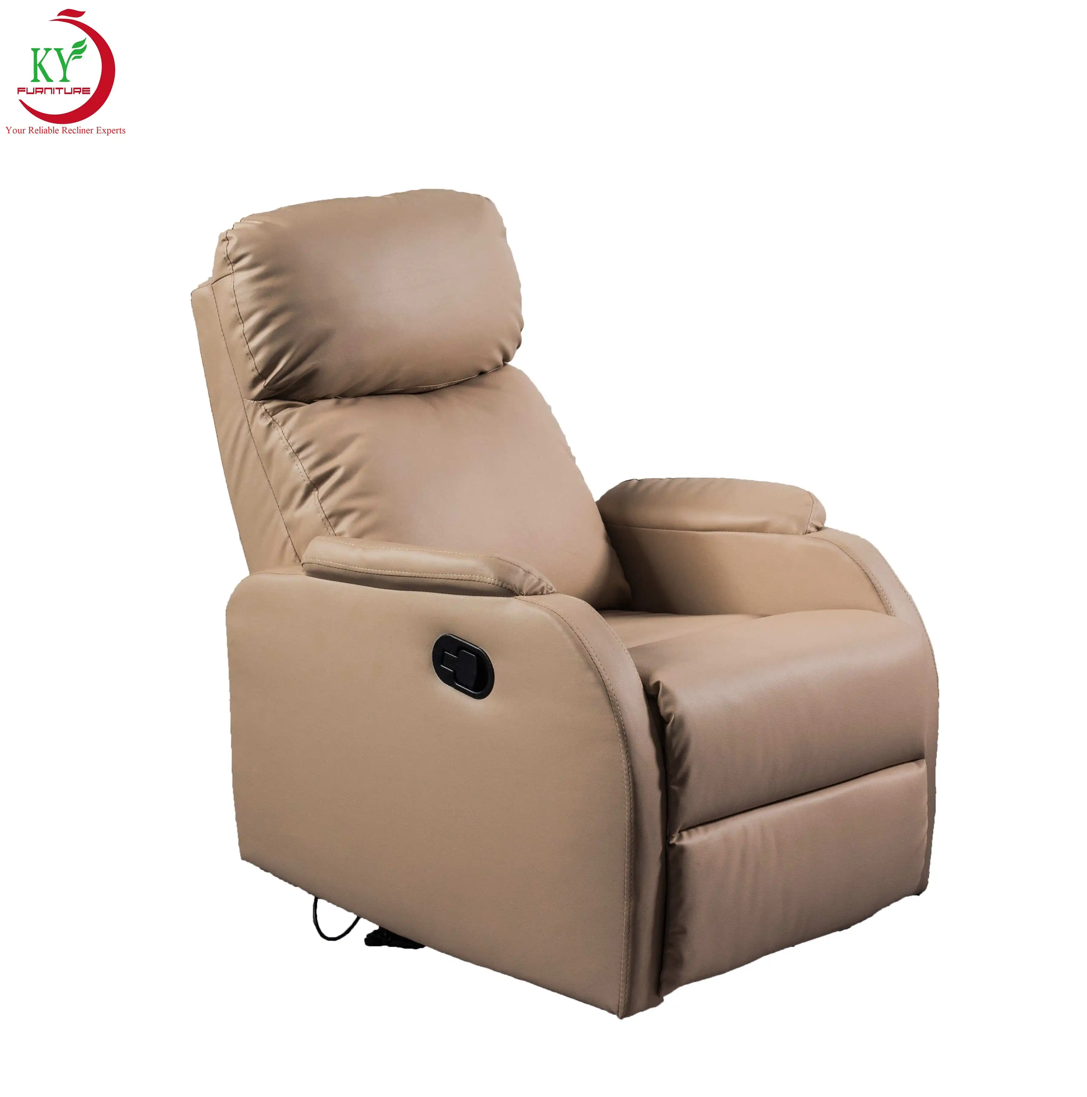 

JKY Furniture Small Size China Factory PU Leather Manual Recliner Sofa Chair
