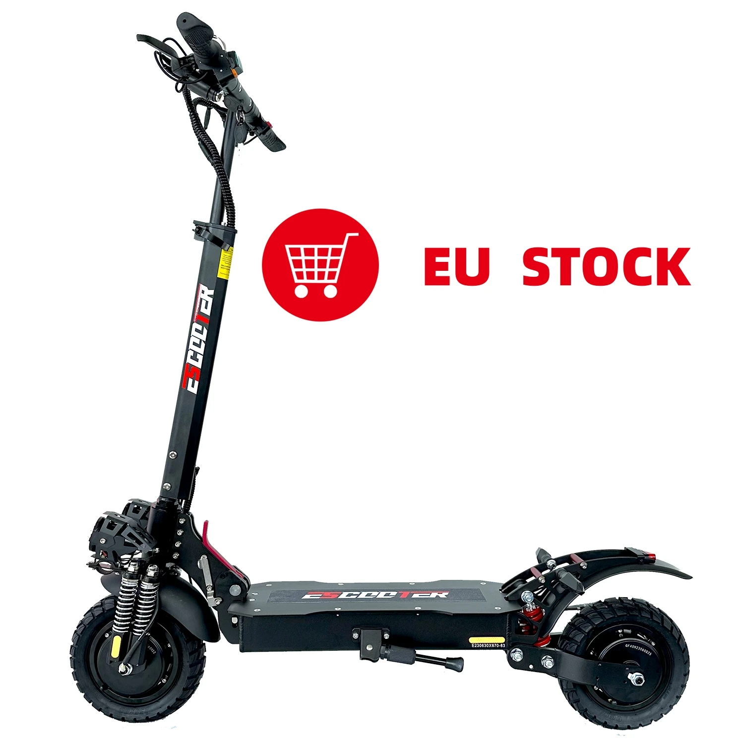 

EU Fast delivery adult electric scooter 48V 2400w 10 inch 50KM/H speed foldable E-scooter 1200w dual motor