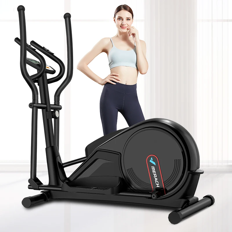 

MERACH home elliptical machine magnetic manual control home cross elliptical trainer, Black