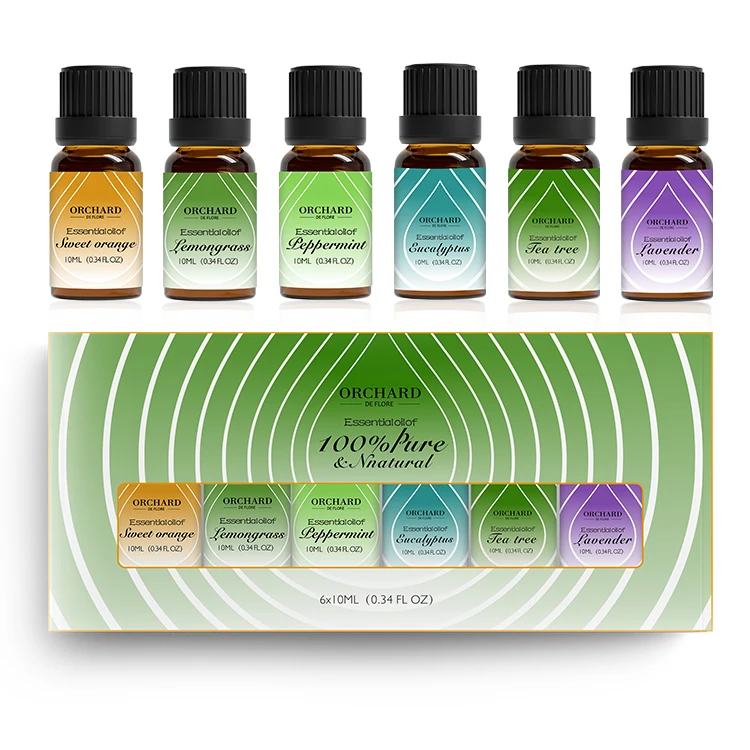 

10ml *6 DIY personal care sleep aid oil control unclogs pore natural essential oils 100% pure essential oil set