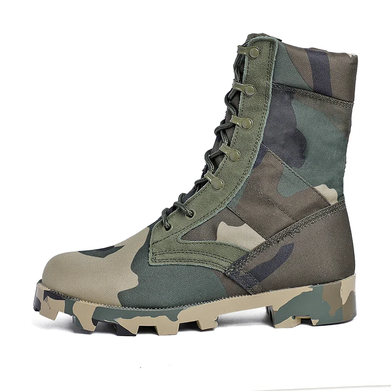 

2021 Men's Camouflage Leather Outdoor Shoes Work Trekking Hiking Desert Boots