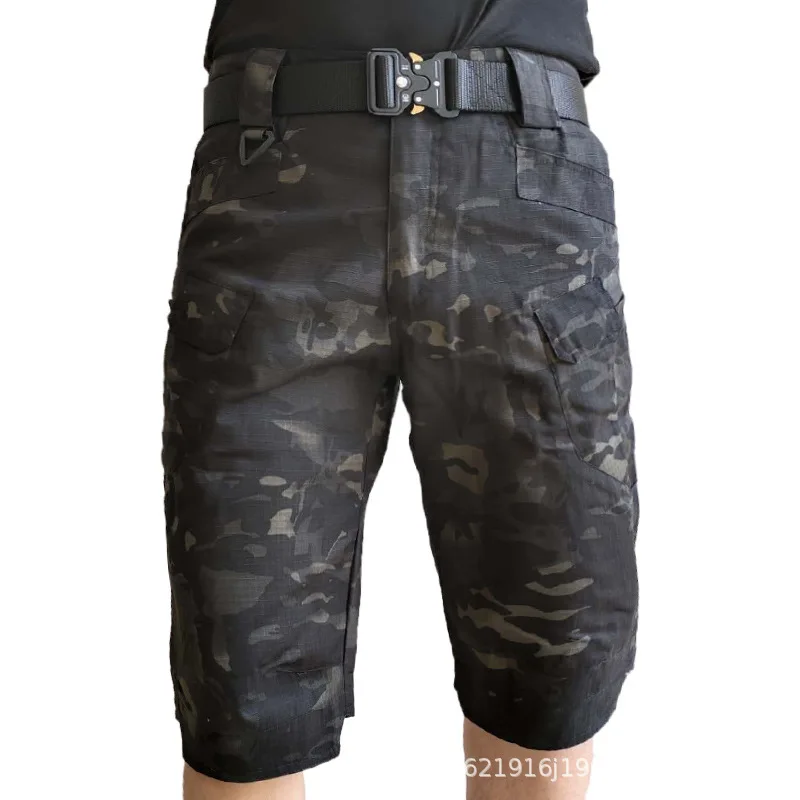 

IX7 Tactical Shorts Men's Waterproof Overalls Multi-Pocket Pants Camouflage Pants Outdoor Shorts Loose, Picture shows