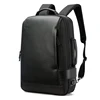 Expandable Mens Leather Back Pack Man Bagpack usb Three Using Methods Travel Laptop Backpack