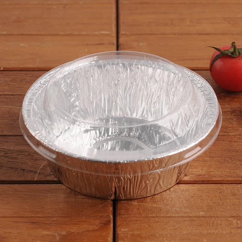 200ml Disposable Round Aluminum Foil Baking Cup Pudding Cup Soup Bowl