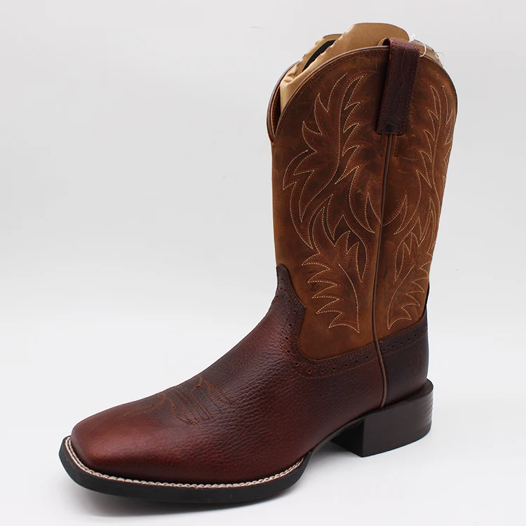 

LF cowboy boot Crazy horse Genuine Leather western work safety cowboy boots