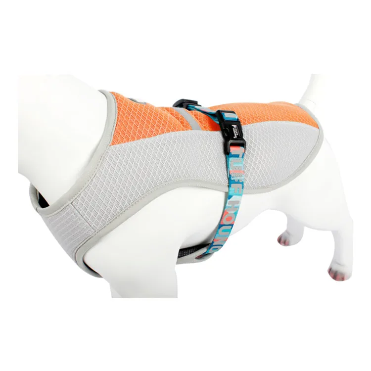 

Breathable 3-Layer Outdoor Swamp Evaporative Pet Dog Cooling harness vest for Summer Training Walking and Hiking, Blue, orange, green