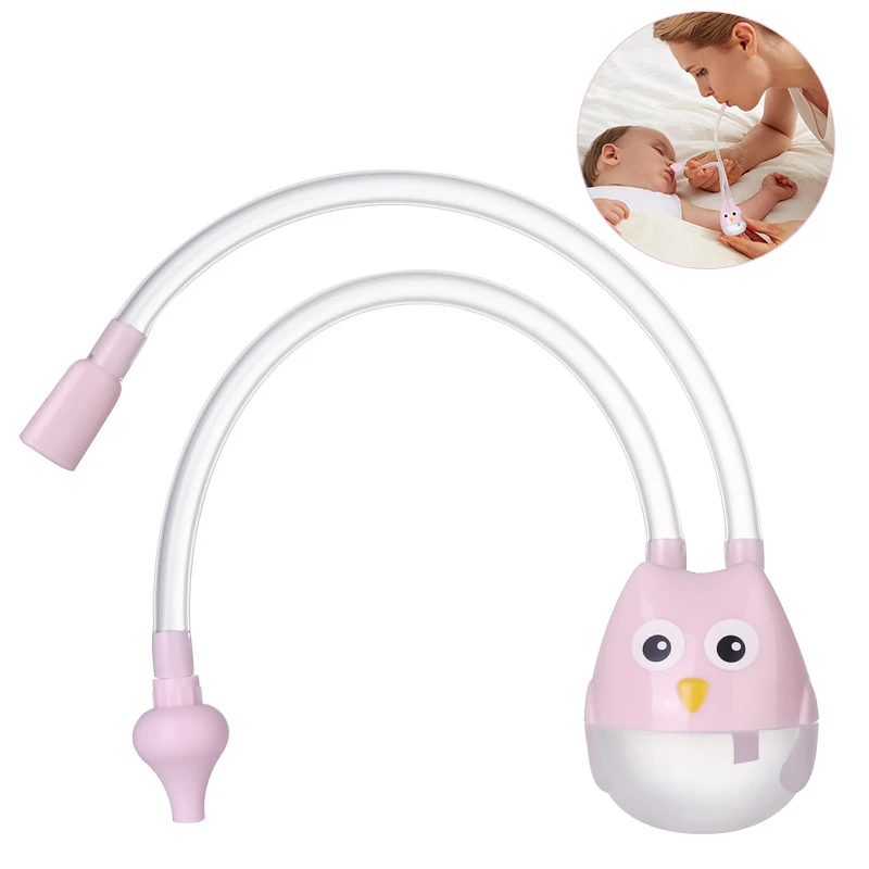 

2021 New Born Baby Safety Nose Cleaner Vacuum Suction Nasal Aspirator Bodyguard Flu Protection Accessories, Pink ,blue ,orange