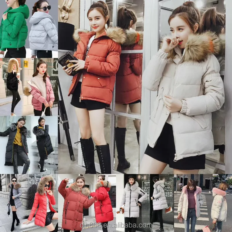 

Wholesale winter jacket for women ladies casual plus-thick long down jacket with faux fur trim to send fur collar