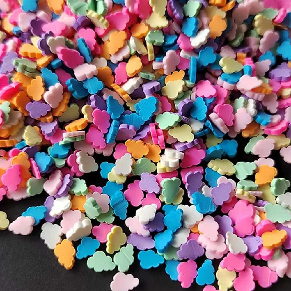 Kawaii Soft Polymer Clay Mini Cloud Shape Clay Slice 5mm 500g/Lot Hot Selling for Craft DIY Phone Case Slime Nail Sticker