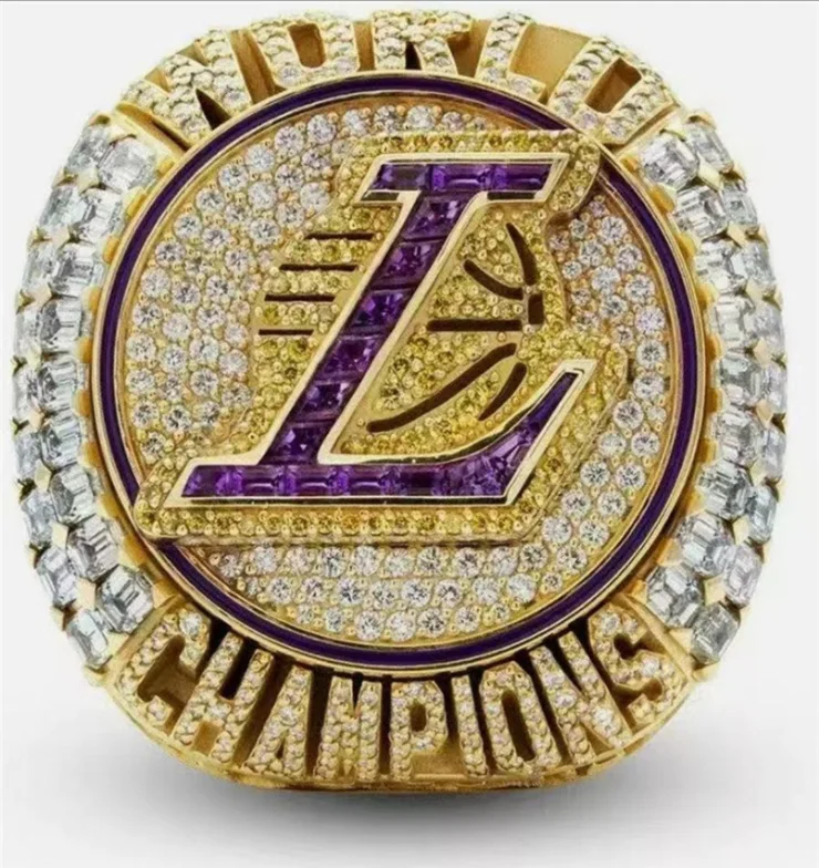 

2020 Los Angeles Lakers Championship Ring Strong Magnetic Disassembly Open Cover Ring Spot, Silver