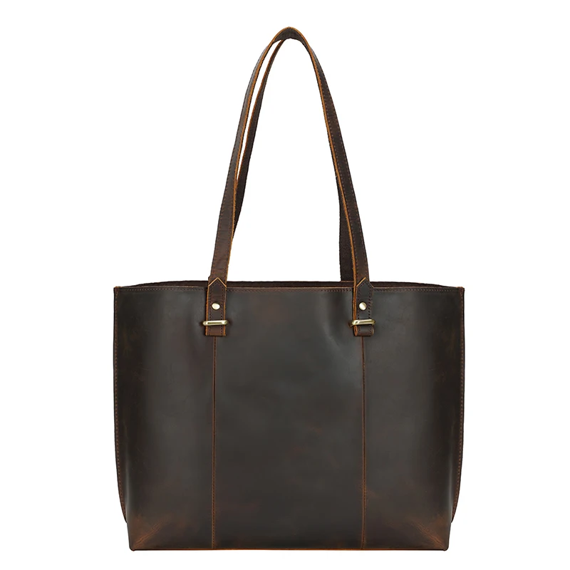 

OEM Custom Logo Vintage Style Women Real Leather Shoulder Bag Lady Genuine Leather Handbag Tote Bag
