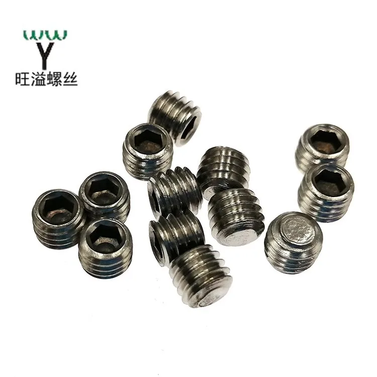 
Factory direct sale Non-standard customized Stainless steel 304/201 Hex socket with flat point Set screws M5 M6 