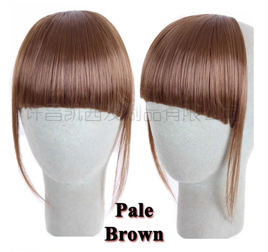 

5# European and American chemical fiber wig ladies air bangs hair extension piece with sideburns chemical fiber bangs hair weave