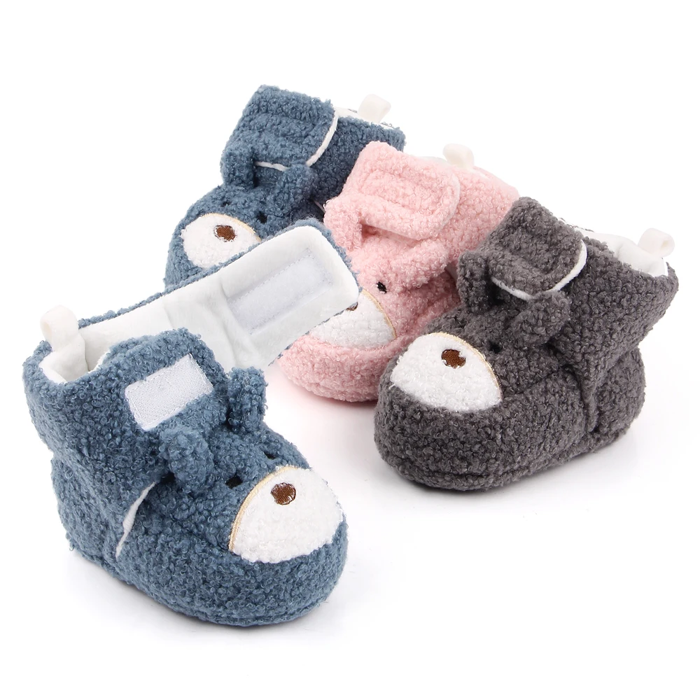 Winter baby boots cute cartoon soft sole baby shoes boys girls factory