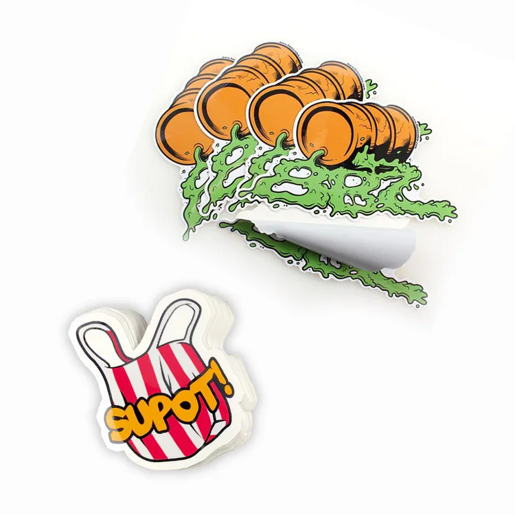 
Waterproof self-adhesive PVC label vinyl sticker custom printing vsco logo die cut custom sticker 