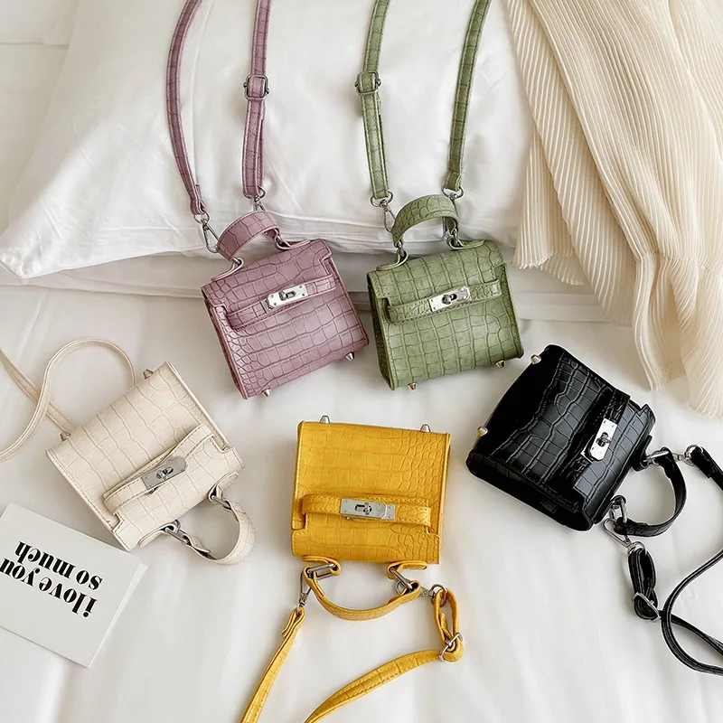 

2021 New Trendy Ladies Crossbody Bag Stone PU Fashion Sling Girls Shoulder Bag Luxury Designers Purses And Handbags for Women, 5 colors