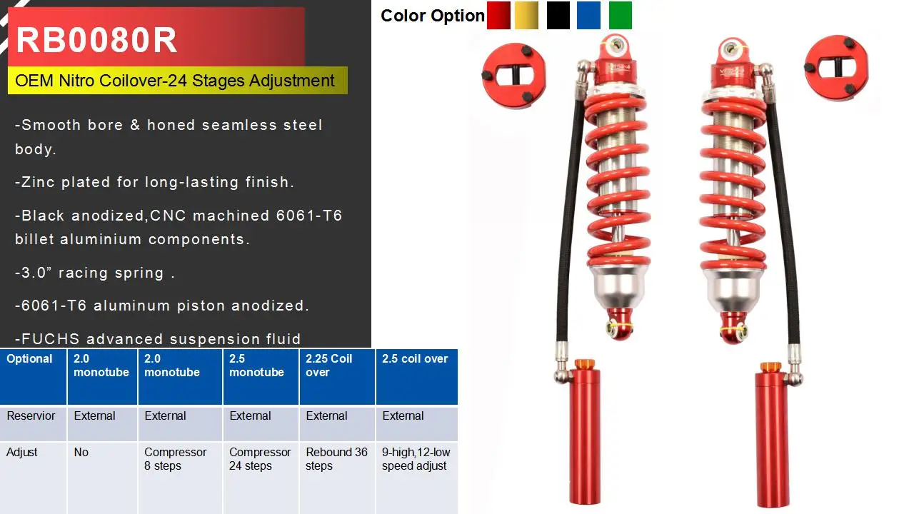 16" Travel Adjusted High Lift Suspension Kits 4x4 Offroad Racing Air