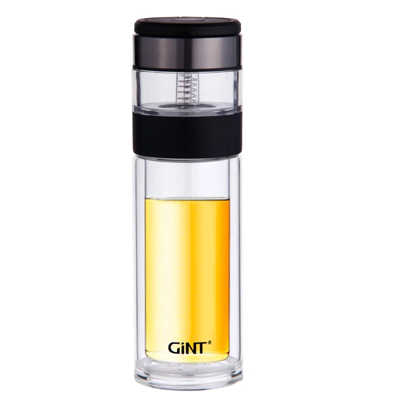 

GiNT 260ml Capacity Made in China Glass Water Bottle Great Quality Office Home Glass Water Cups for Drinking Tea, Customized colors acceptable