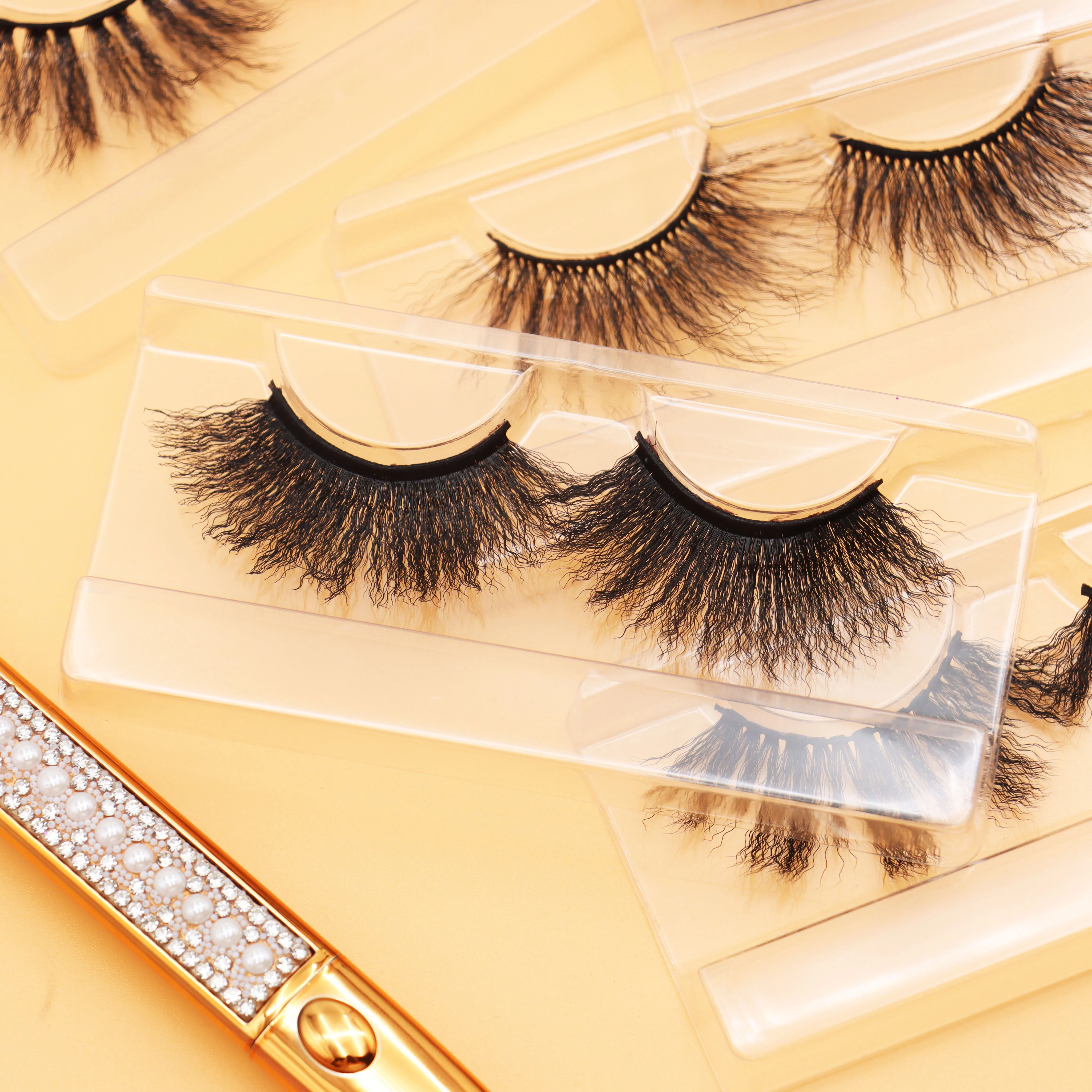 

wholesale free sample luxury beauty curled mink lashes long 3d mink eyelashes vendor 25mm wave baby mink eyelash