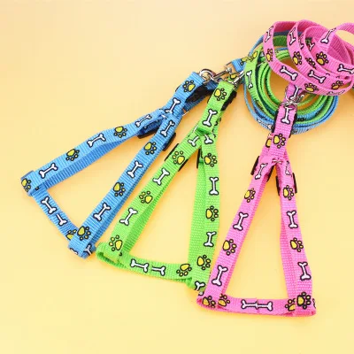 

XXF-40 Wholesale high quality printing dog walking rope nylon pet leashes 1.5cm dog leashes, Picture