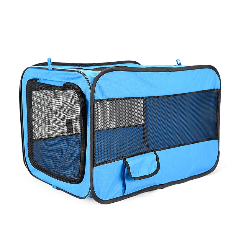 

Doghouse Folding Blue Pet House Waterproof Cat Dog House Durable All Seasons Tent With Roller Shutter, Red