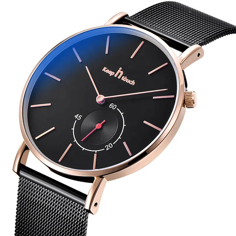

minimalist waterproof mesh quartz brand hand wristwatches oem custom logo wrist mens watch